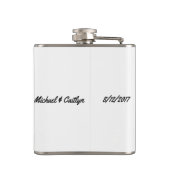 Ring-a-Ding-Gepersonaliseerd de Gift van de Weddin Heupfles (Achterkant)