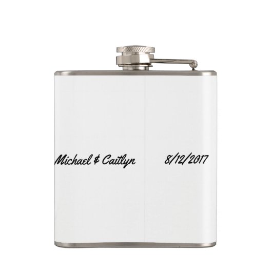 Ring-a-Ding-Gepersonaliseerd de Gift van de Weddin Heupfles (Achterkant)