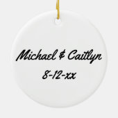 Ring-a-Ding-Verloving Vrijgezellenfeest Wedding Keramisch Ornament (Achterkant)