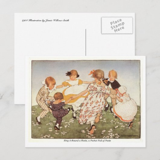 Ring A-Round a Rosie Nursery Rhyme Briefkaart (Voorkant / Achterkant)