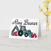 Ring Bearer Backhoe Kaart (Gele Bloem)