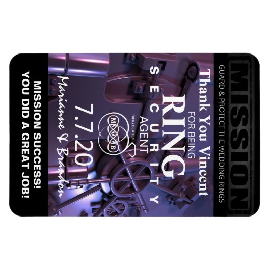 Ring Bearer Bedankt Magnet Magneet (Horizontaal)