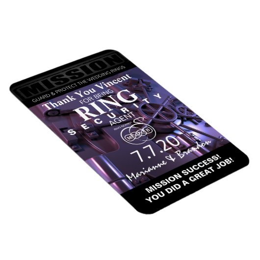 Ring Bearer Bedankt Magnet Magneet (Rechterzijde)