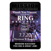 Ring Bearer Bedankt Magnet Magneet (Verticaal)