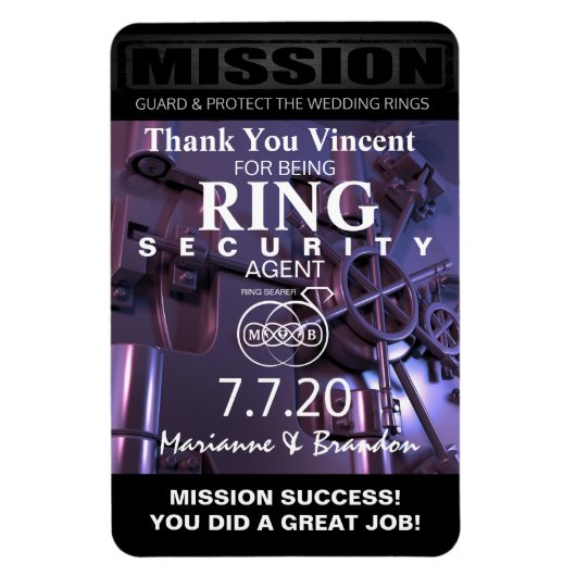 Ring Bearer Bedankt Magnet Magneet (Verticaal)