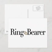 Ring Bearer Briefkaart (Voorkant / Achterkant)