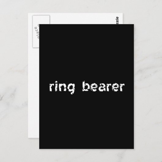Ring Bearer Briefkaart (Voorkant / Achterkant)