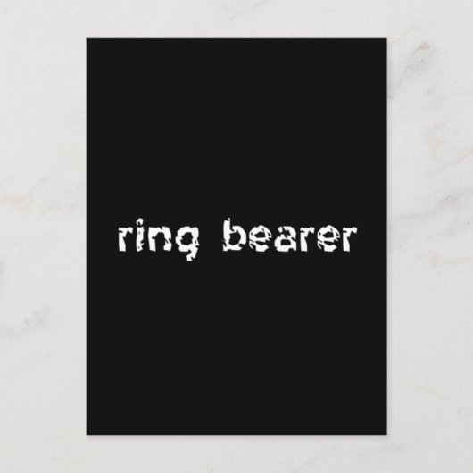 Ring Bearer Briefkaart (Voorkant)
