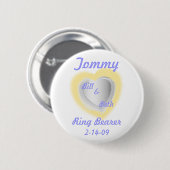Ring Bearer Button-past aan Ronde Button 5,7 Cm (Voorkant /achterkant)