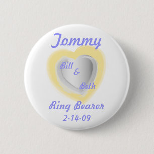Ring Bearer Button-past aan Ronde Button 5,7 Cm