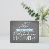 Ring Bearer Card | Groomsman Kaart (Staand voorkant)