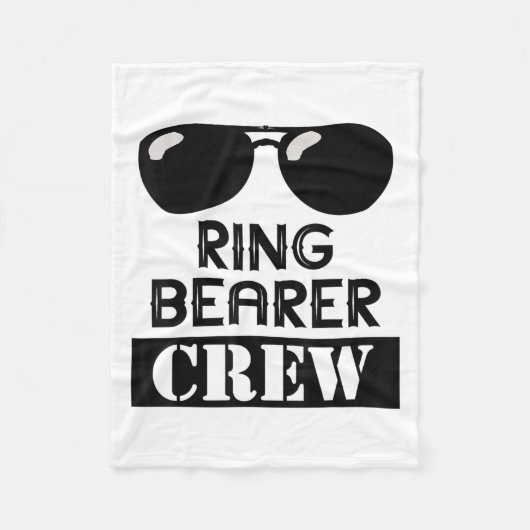 Ring Bearer Crew Ring Wedding Party Sungl Security Fleece Deken (Voorkant)