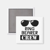 Ring Bearer Crew Ring Wedding Party Sungl Security Magneet (Voorkant / Achterkant)