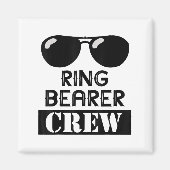 Ring Bearer Crew Ring Wedding Party Sungl Security Magneet (Voorkant)