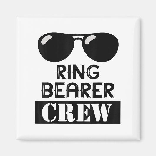 Ring Bearer Crew Ring Wedding Party Sungl Security Magneet (Voorkant)
