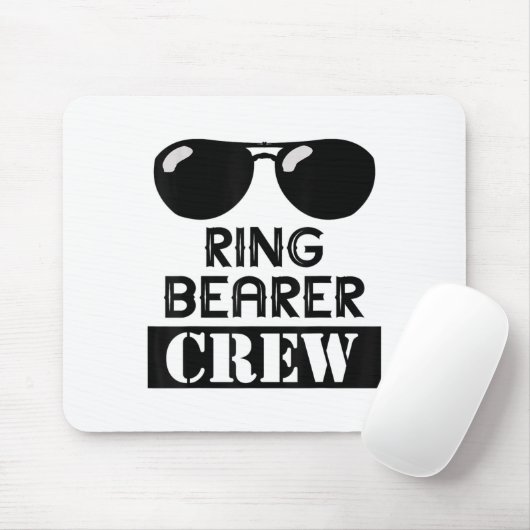 Ring Bearer Crew Ring Wedding Party Sungl Security Muismat (Met muis)