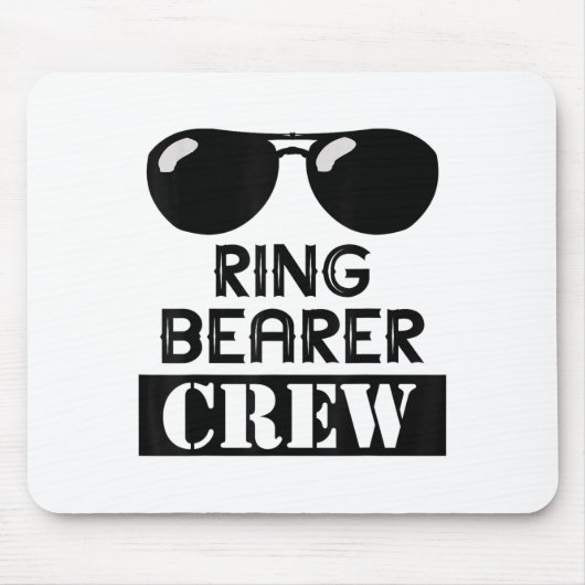 Ring Bearer Crew Ring Wedding Party Sungl Security Muismat (Voorkant)