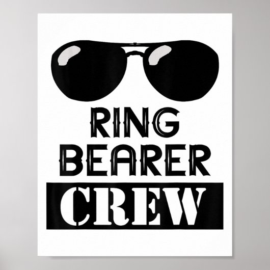 Ring Bearer Crew Ring Wedding Party Sungl Security Poster (Voorkant)