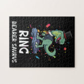 Ring Bearer Dinosaur Rex Wedding Party Legpuzzel (Horizontaal)
