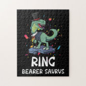 Ring Bearer Dinosaur Rex Wedding Party Legpuzzel (Verticaal)