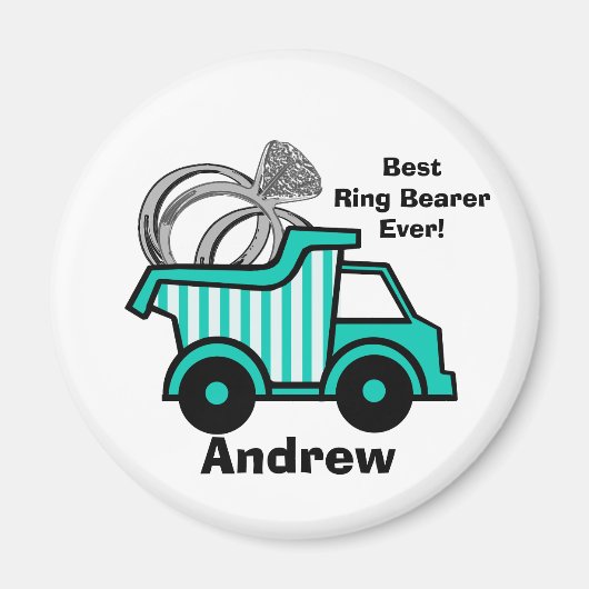 Ring Bearer Dump Truck Magneet (Voorkant)