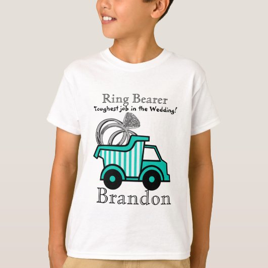 Ring Bearer Dump Truck T-shirt (Voorkant)