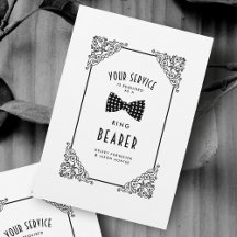 Ring Bearer Funny BW Bow Stropdas  Vlaanderen