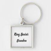 Ring Bearer Gift Custom Name Gifts Wedding Keychai Sleutelhanger (Voorkant)