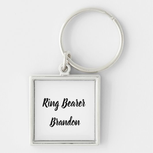 Ring Bearer Gift Custom Name Gifts Wedding Keychai Sleutelhanger (Voorkant)