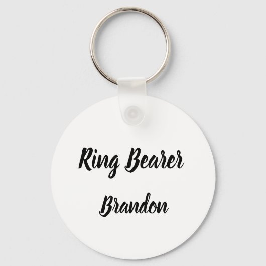 Ring Bearer Gift Custom Name Gifts Wedding Sleutelhanger (Voorkant)