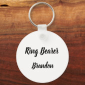 Ring Bearer Gift Custom Name Gifts Wedding Sleutelhanger (Voorkant)