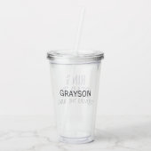 Ring Bearer Matching Bridal Party Name Acryl Drinkbeker (Achterkant)