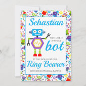 Ring Bearer Page Boy Voorstel Robot Kaart (Voorkant)