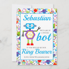 Ring Bearer Page Boy Voorstel Robot Kaart