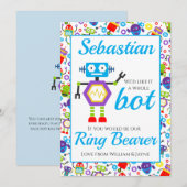 Ring Bearer Page Boy Voorstel Robot Kaart (Voorkant / Achterkant)