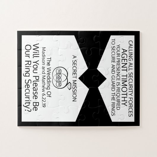 Ring Bearer Puzzle Uitnodiging Legpuzzel (Horizontaal)