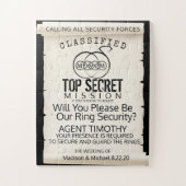 Ring Bearer Puzzle Uitnodiging Legpuzzel (Verticaal)