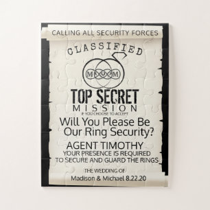 Ring Bearer Puzzle Uitnodiging Legpuzzel