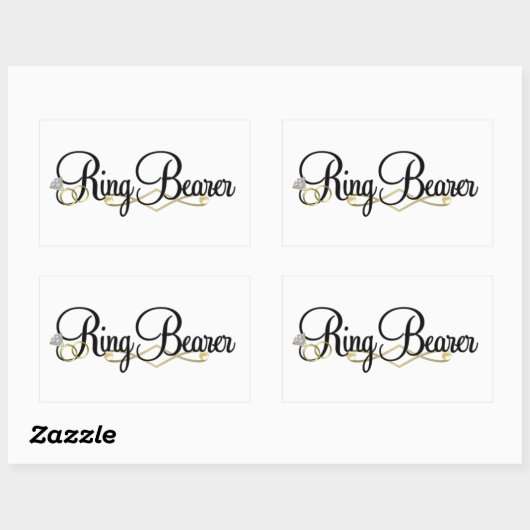Ring Bearer Rechthoekige Sticker (Vel)