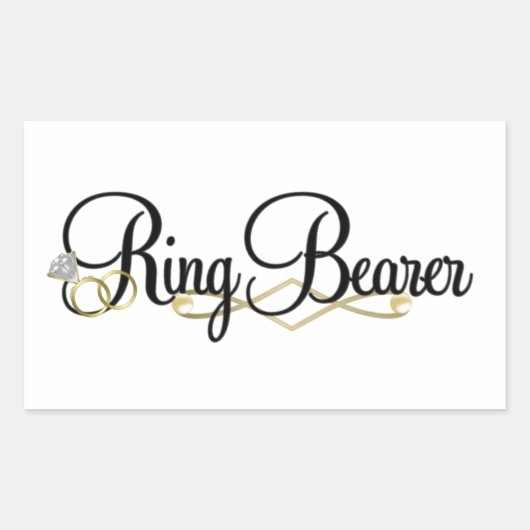 Ring Bearer Rechthoekige Sticker (Voorkant)