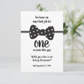 Ring Bearer Request Bow Stropdas Kaart (Staand voorkant)