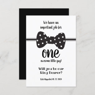 Ring Bearer Request Bow Stropdas Kaart