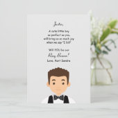 Ring Bearer Request Kaart (Staand voorkant)