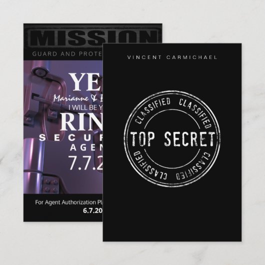 Ring Bearer Response Kaart (Voorkant / Achterkant)