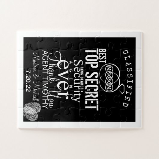 Ring Bearer Secret Agent Puzzle Legpuzzel (Horizontaal)