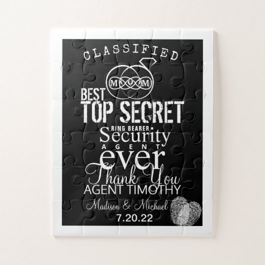 Ring Bearer Secret Agent Puzzle Legpuzzel (Verticaal)
