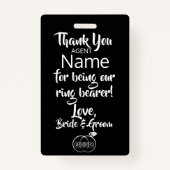 Ring Bearer Security Badge (Achterkant)