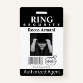 Ring Bearer Security Badge (Voorkant)