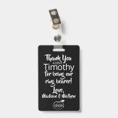 Ring Bearer Security Badge (Back with Clip)