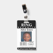 Ring Bearer Security Badge (Front with Clip)